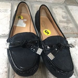 Black coach loafers